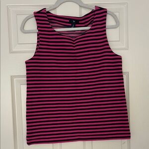 Gap Pink and Black Striped Top